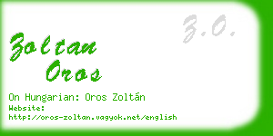 zoltan oros business card